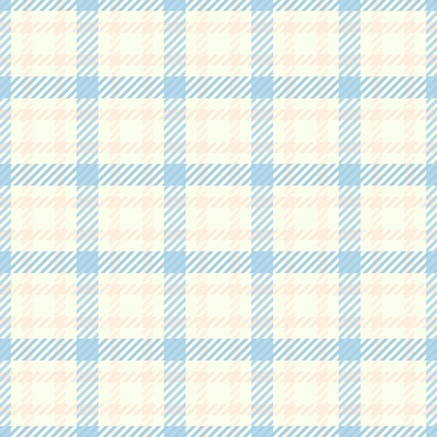 Decor plaid fabric check geometry vector textile tartan Best background texture pattern seamless in white and ivory colors