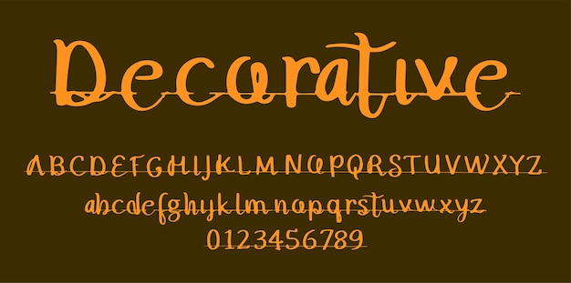 Decoration display font alphabet