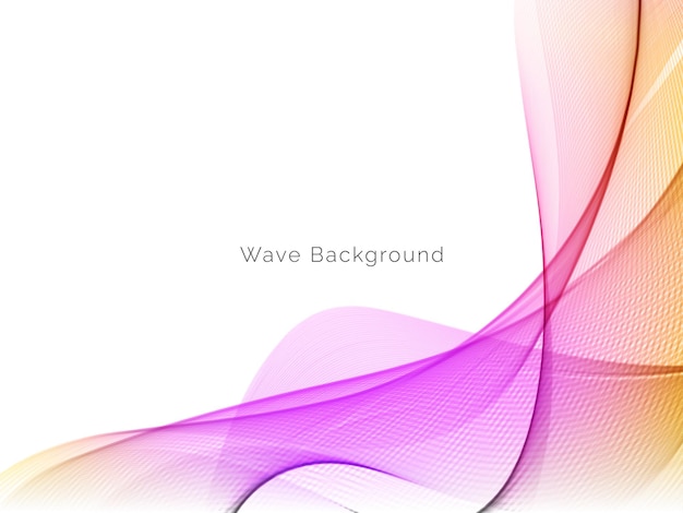 Decorative background with colorful wave design