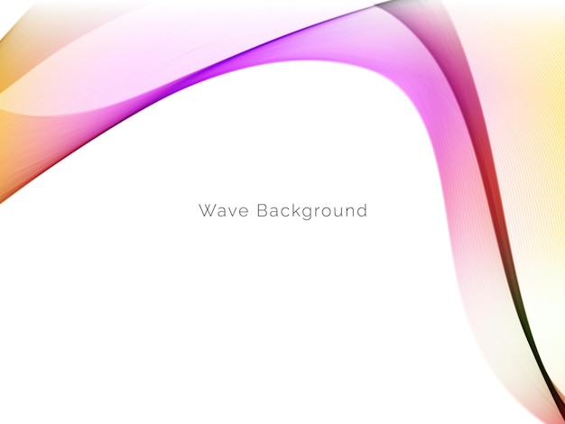Decorative background with colorful wave design