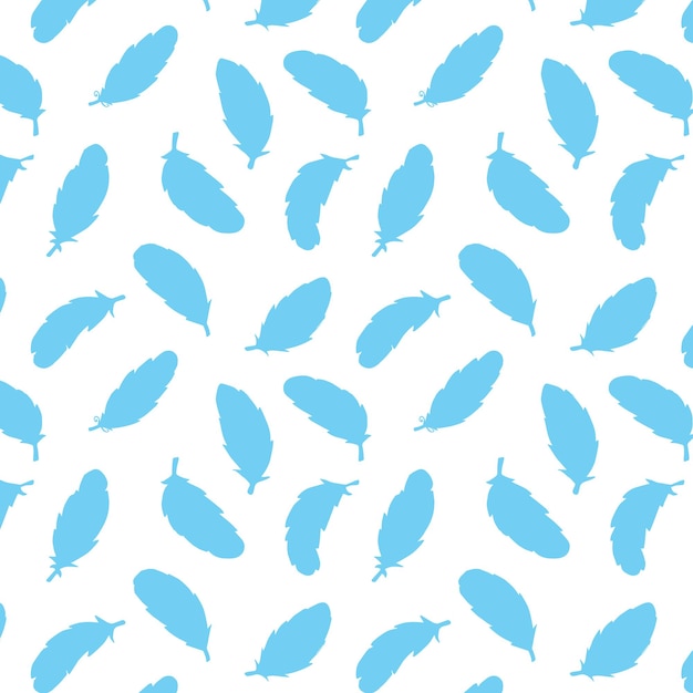 decorative blue feather pattern on a white background ideal for crafting or design projects
