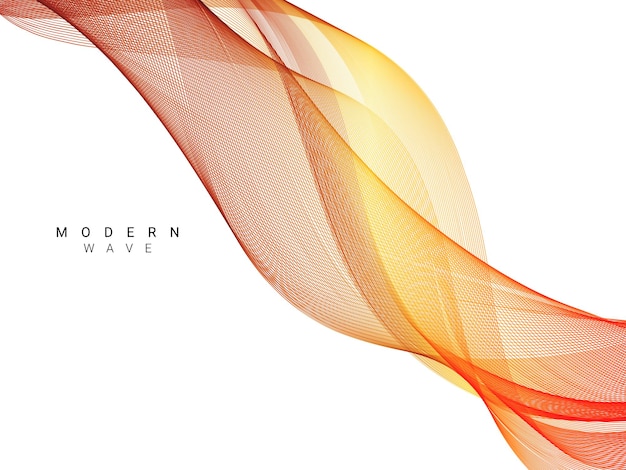 decorative design modern pattern with stylish smooth yellow wave background vector
