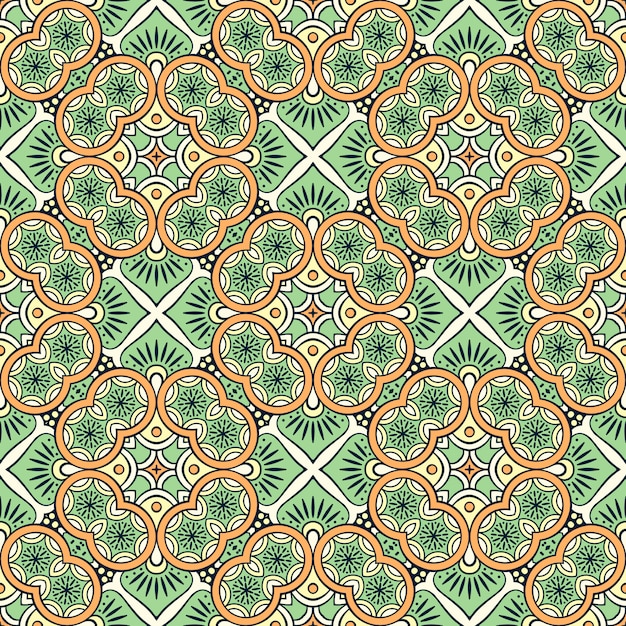 Decorative geometric tile seamless pattern