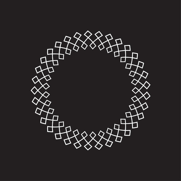 Decorative line art frames for design template Elegant element for design in Eastern style place for text Black outline
