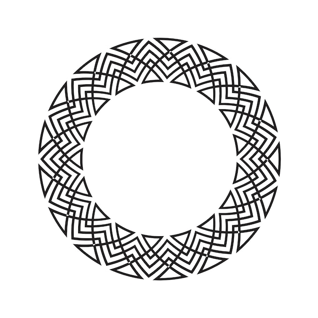 Decorative line art frames for design template Elegant element for design in Eastern style place for text Black outline