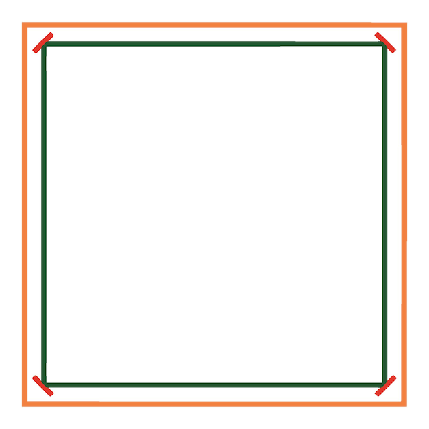 decorative ornamental square frame border with geometric lines and nouveau style design