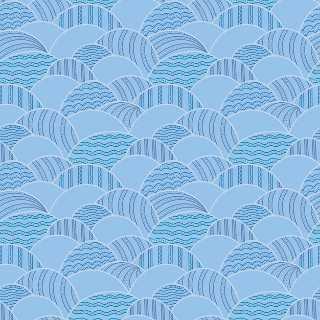 Decorative seamless pattern illustration with abstract waves or dunes Geometric ornament