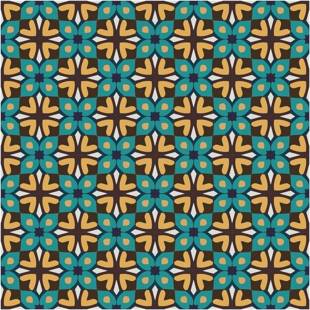 Decorative seamless pattern with ethnic abstract style