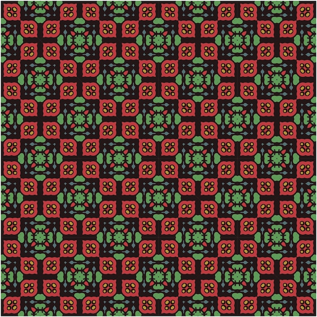 Decorative seamless pattern with minimalist abstract retro design style