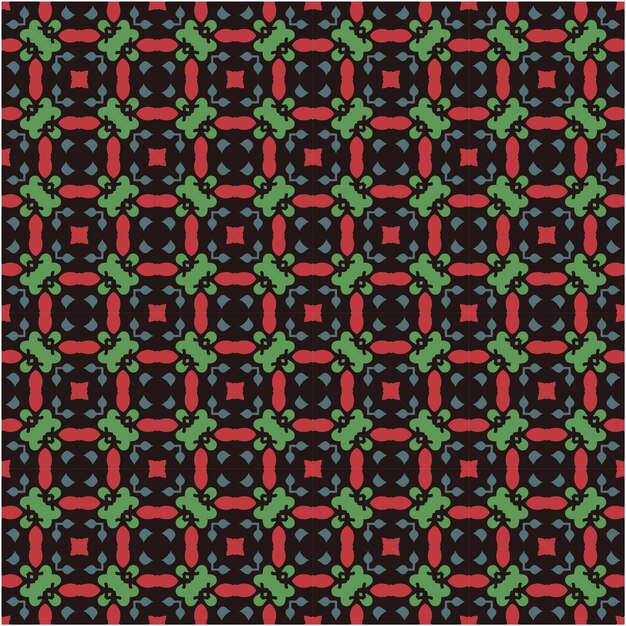 Decorative seamless pattern with minimalist abstract retro design style