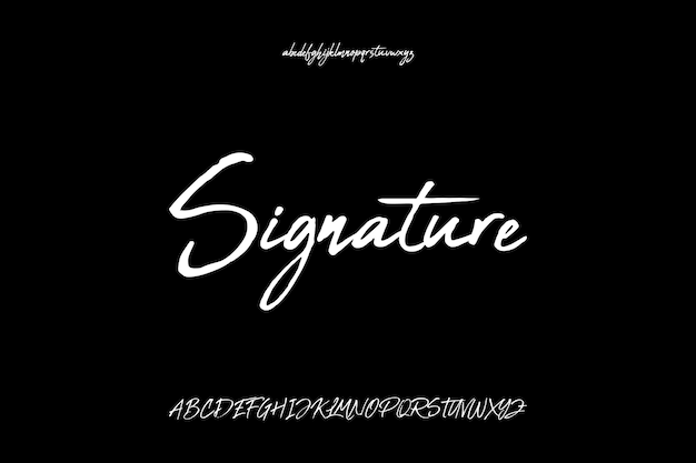 Decorative Signature Creative Vector Script Alphabet Font Design