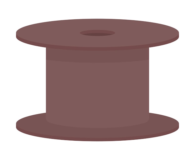 decorative spool stand semi flat color vector object. realistic item on white. rustic furniture for outdoor festival isolated modern cartoon style illustration for graphic design and animation