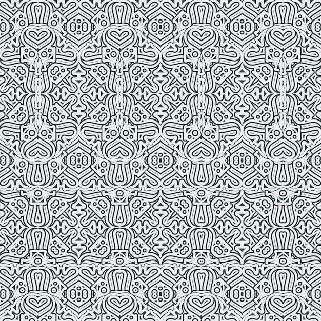 Decorative Swirl Floral Ornament Pattern for Textile and Paper Background