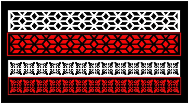 Decorative wall panels set Jali design CNC pattern laser cutting pattern router CNCcutting