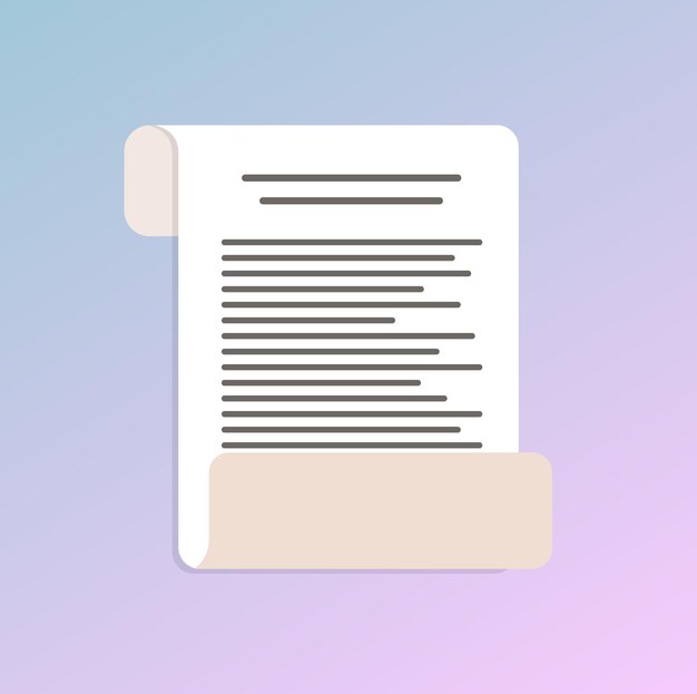 Decree Novel Scenario Screenplay Flat Color Icon Vector
