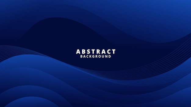 Deep and elegant abstract background with flowing blue waves