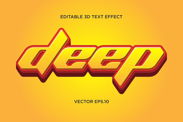 Deep editable 3d text effect