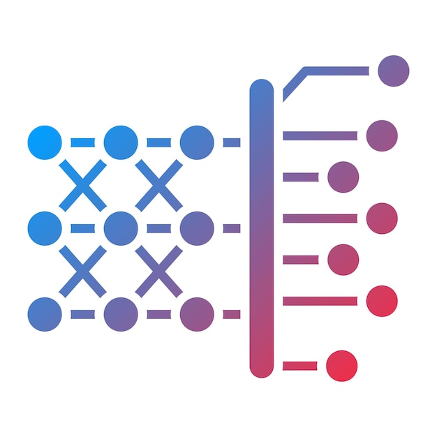 deep learning icon vector image can be used for big data