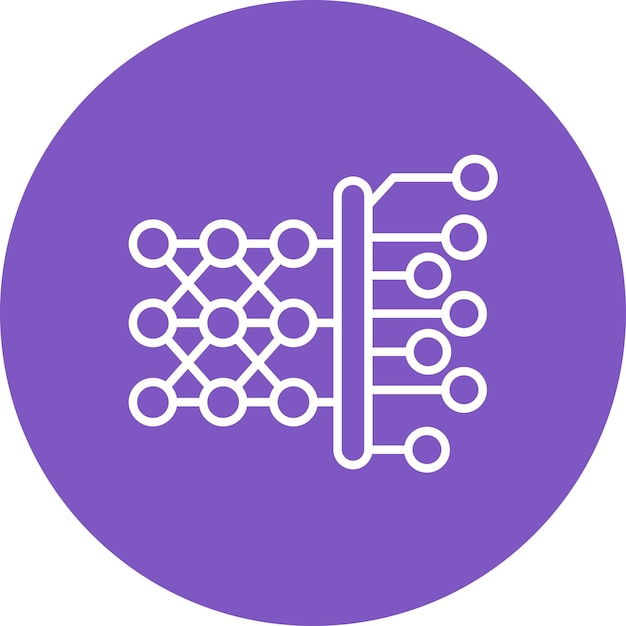 deep learning icon vector image can be used for big data
