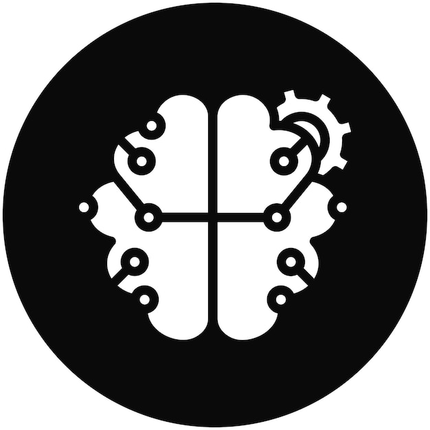Deep Learning vector icon illustration of Robotics iconset