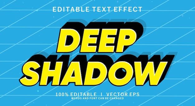 deep shadow vector text effect with modern style design