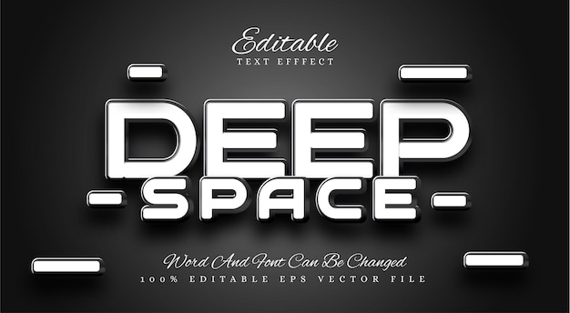 deep space text effect template