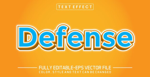 Defense text style effect editable
