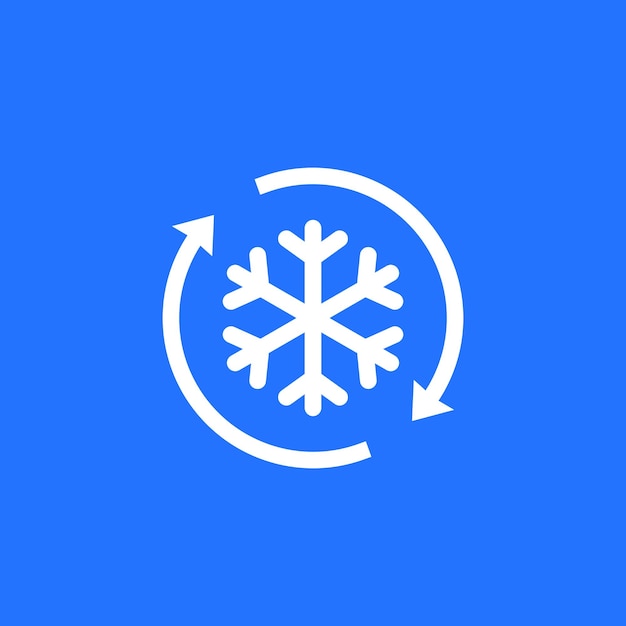 Defrost vector icon with arrows