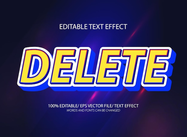 delete editable text effect and editable text style