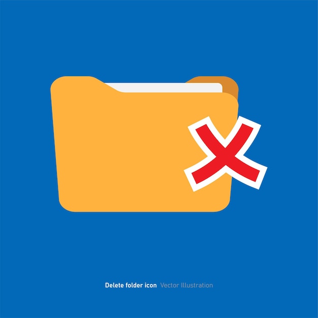 Delete Folder Icon design vector illustration