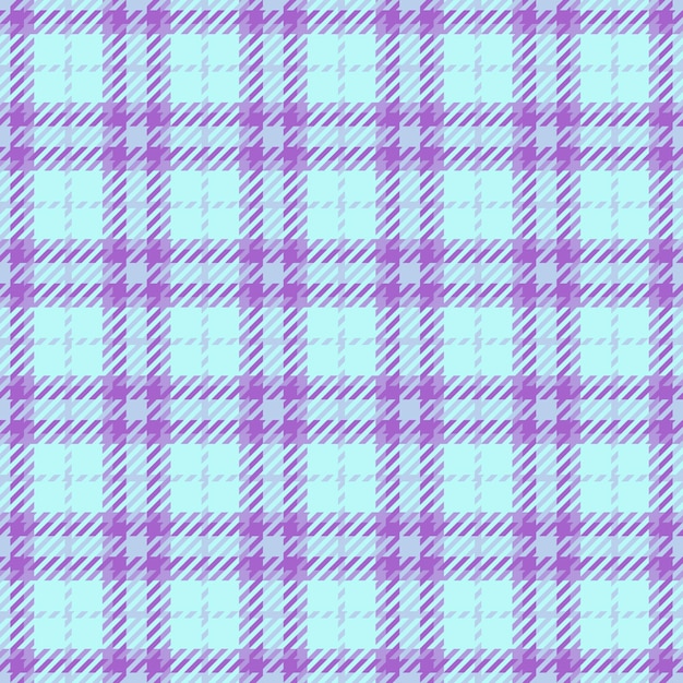 Delicate check textile plaid multicultural seamless texture tartan Teenager pattern fabric background vector in light and violet colors