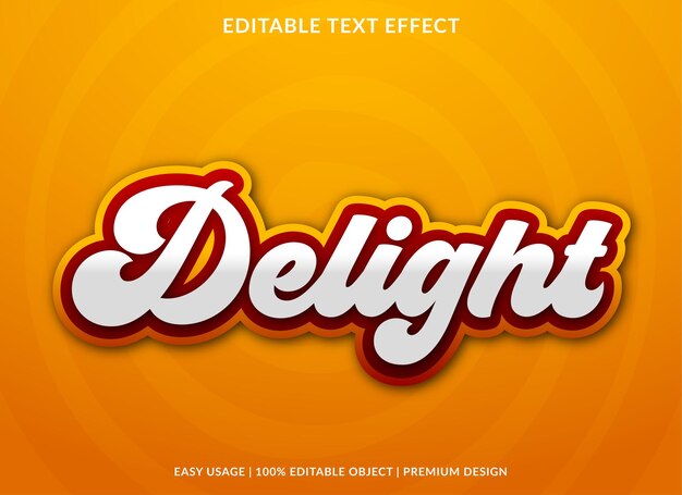delight teksteffekt skabelon premium stil