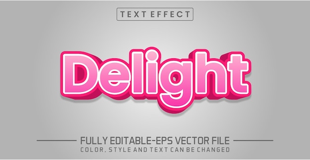 Delight text editable text effect