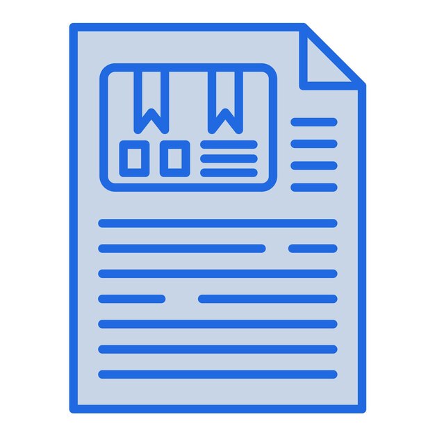 Delivery Note Blue Tone Illustration