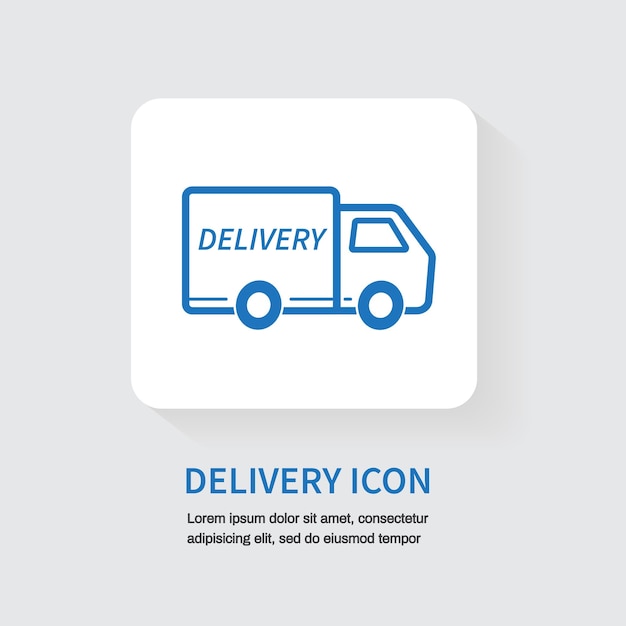 Delivery truck icon Fast shipping Design for website and mobile apps Vector illustration