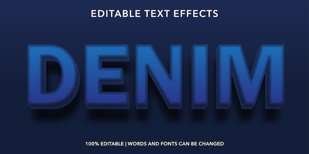Denim Editable Text Effect