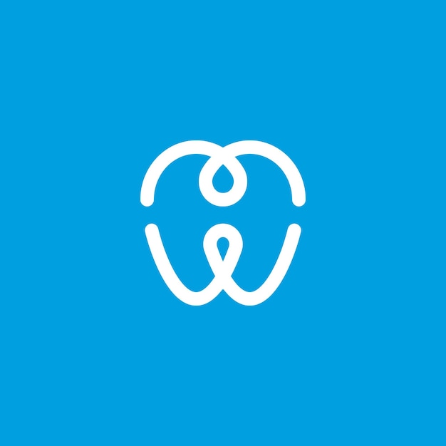 dental care family logo represent two people hugging each other