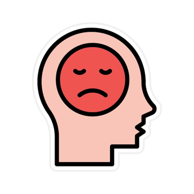 Depression icon vector image Can be used for Psychology