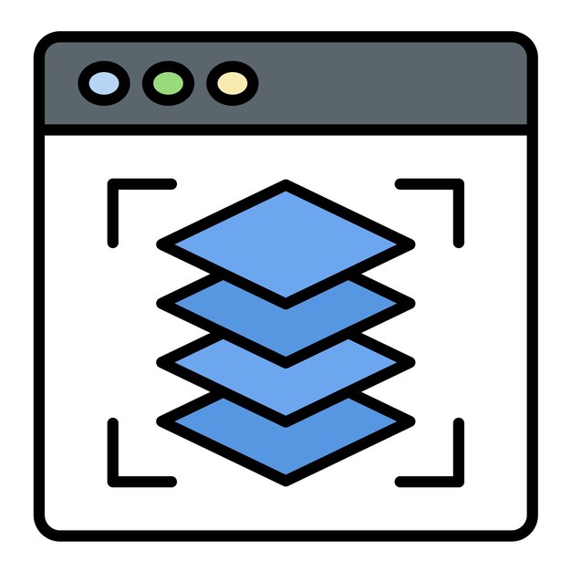 Depth Perception Flat Illustration