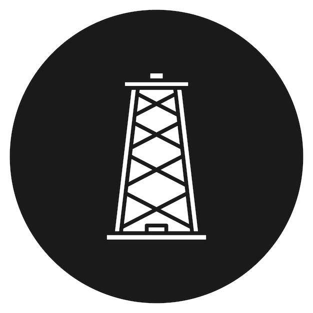 Derrick vector icon Can be used for Petrol Industry iconset