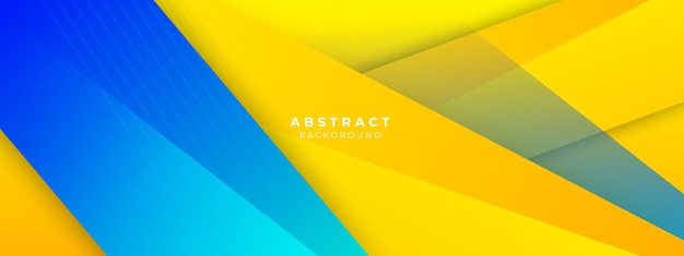 Design broşürü, web sitesi, el ilanı için soyut mavi ve sarı geometrik şekiller vektör teknoloji arka planı. Poster, sertifika, sunum, açılış sayfası için geometrik 3D şekiller duvar kağıdı.