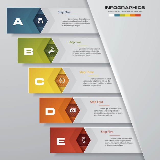 Design clean number banners template. Vector.