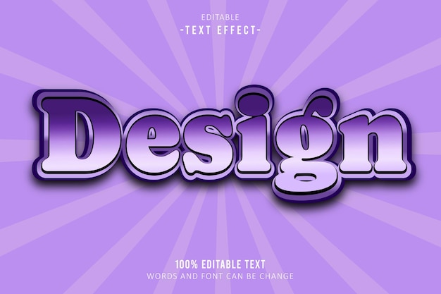design editable text effect 3d emboss modern style