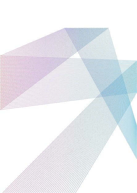 Design element Curved sharp corners wave many lines Abstract vertical broken stripes on white background isolated Creative line art Vector illustration EPS 10 Colors line created using Blend Tool