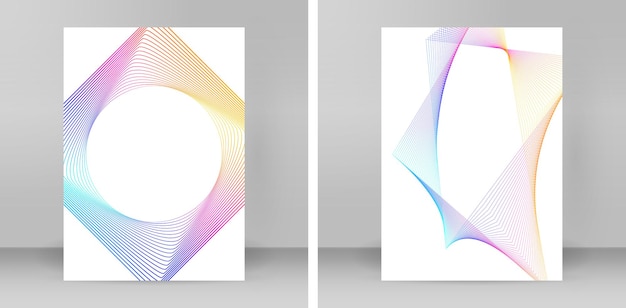 design element curved sharp corners wave many lines