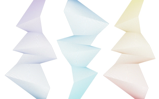 design element poligonal from many parallel lines02
