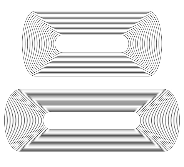 Design element rotation intersection overlay black thin lines forms frame for background presentation Vector illustration EPS 10 for new product newsletters technology graphics report firm