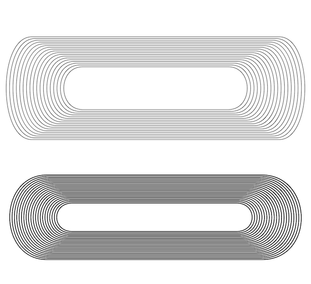 Design element rotation intersection overlay black thin lines forms frame for background presentation Vector illustration EPS 10 for new product newsletters technology graphics report firm
