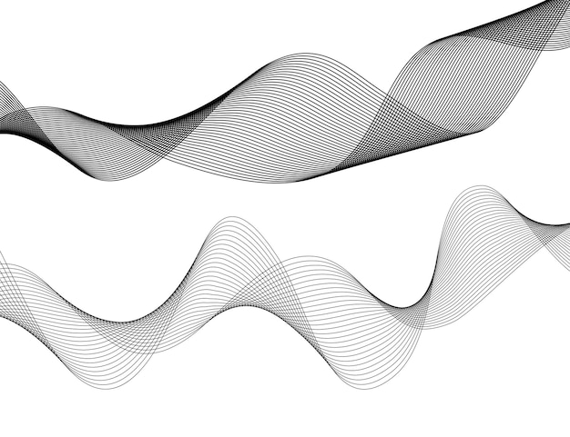 Design element Wave many parallel lines wavy form01