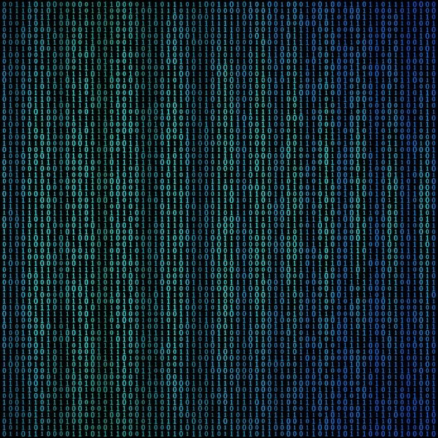 Design elements Binary computer code halftone pattern dark background Vector illustration eps 10 frame with Digital data cryptography texture for technology electronic network algorithm